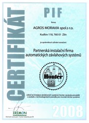 závlaha certifikát 2008