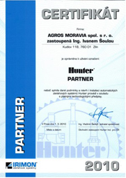 závlaha certifikát 2010